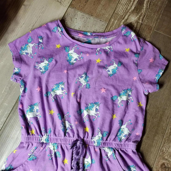 Extremely Me Casual Purple Unicorn Tie Waist Dress Size Large 10-12 - Picture 7 of 10